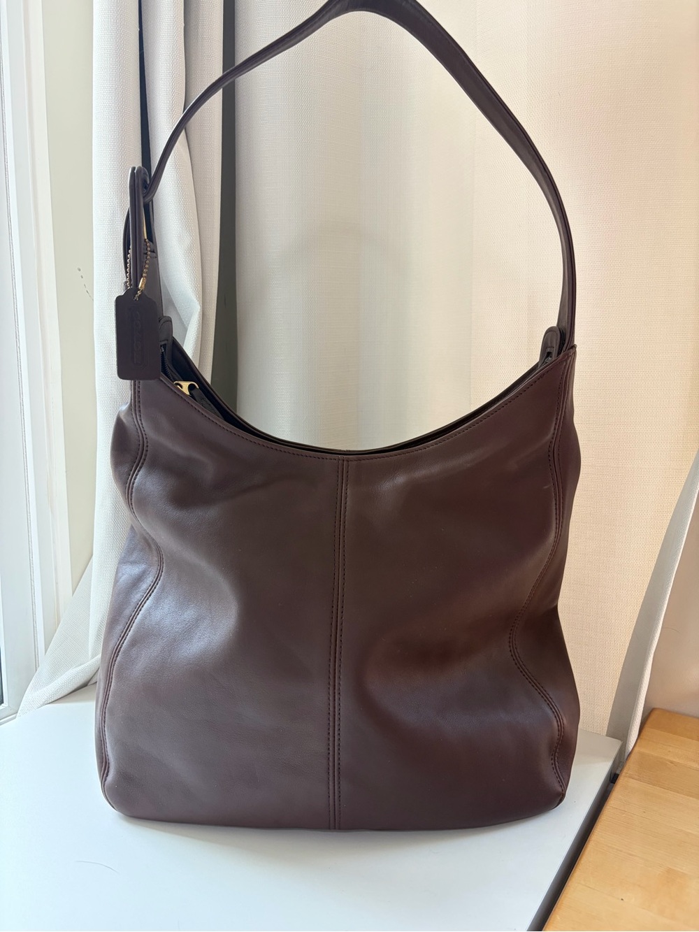 Vintage Coach Flatiron Hobo 4177 in Mahogany